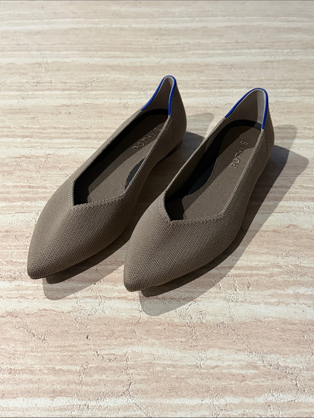 Rothy's Pointed Knit Flats in Portobello